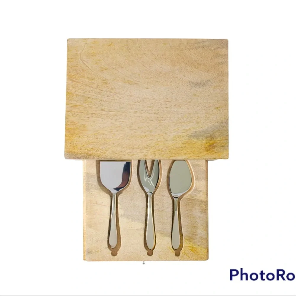 Charcuterie Board Set with 3 Cheese Knives